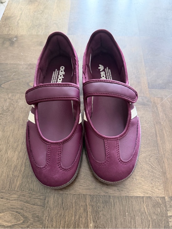 adidas Shoes - Adidas Samba Jane in Maroon with White Stripes